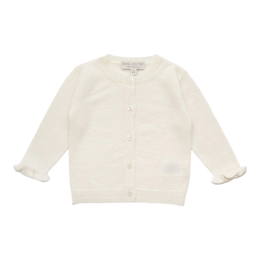 Strickjacke aus Kaschmir von Papa Lobster, Gr. 68-92, Farbe: light grey mélange