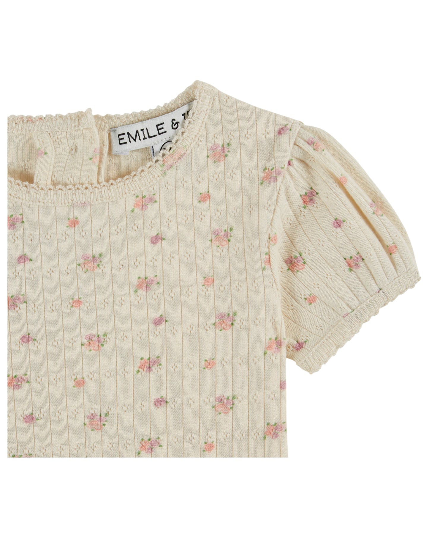 Gemusterte Pointelle T-Shirt von Emile et Ida, Gr. 6-24 Monate, Farbe: fantasia