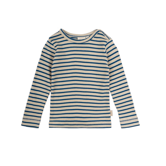Langarm-Shirt von Petit Piao, Gr. 98-122, Farbe: deep cobalt/ off white