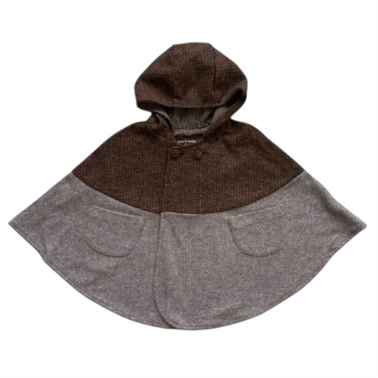 Poncho von Hello Lupo, Gr. 3-5 Jahre, Farbe: winter smoke/ coconut shell