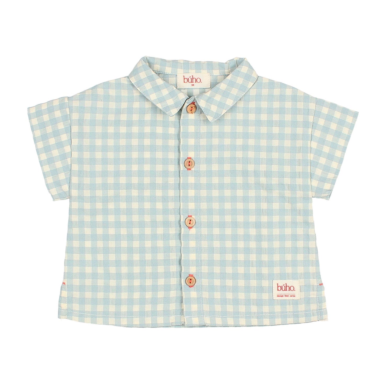 Karohemd von Búho, Gr. 3-24 Monate, Farbe: aqua
