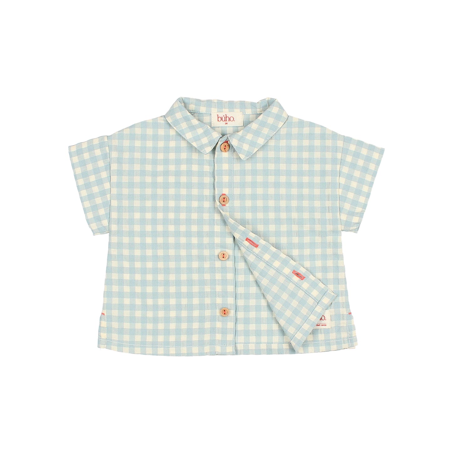 Karohemd von Búho, Gr. 3-24 Monate, Farbe: aqua