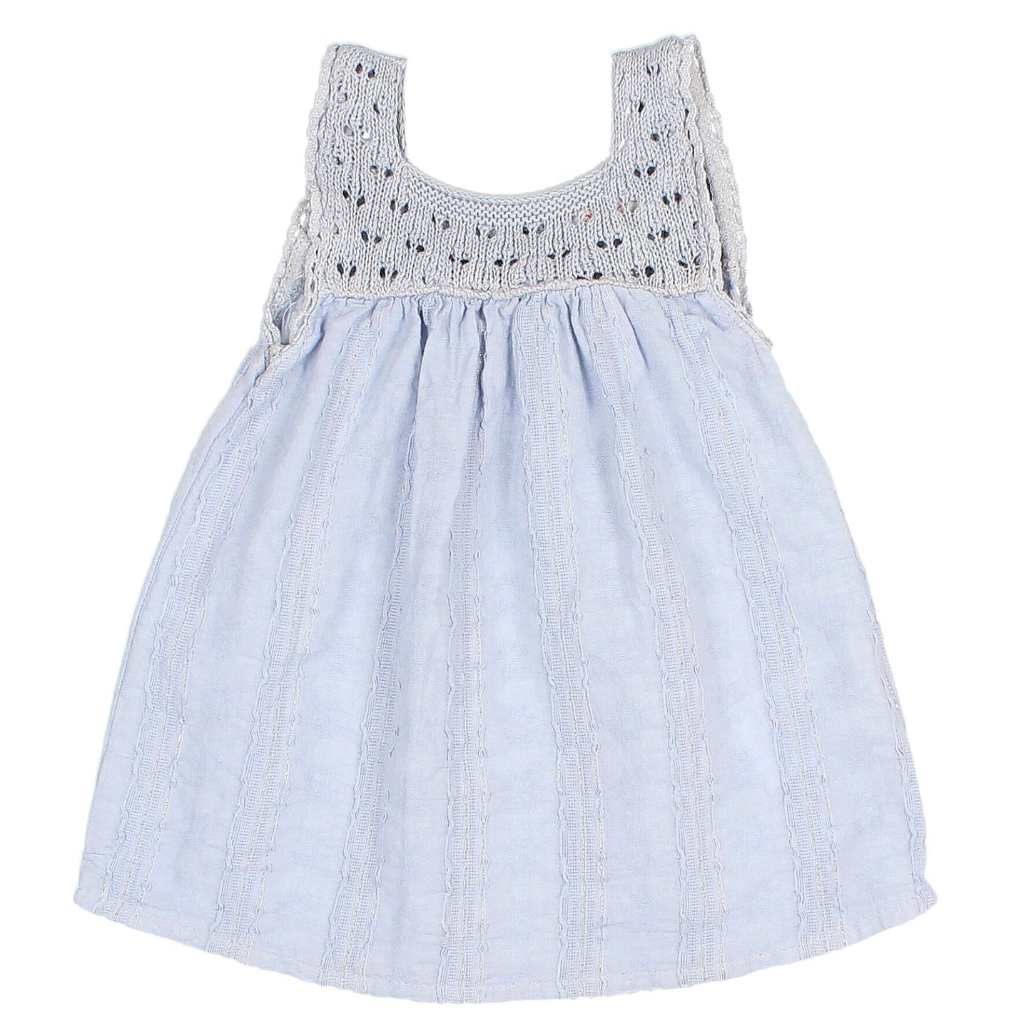 Lurex Kleid von Búho, Gr. 12-24 Monate, Farbe: sky blue
