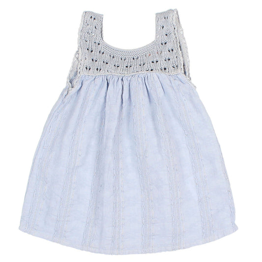 Lurex Kleid von Búho, Gr. 12-24 Monate, Farbe: sky blue