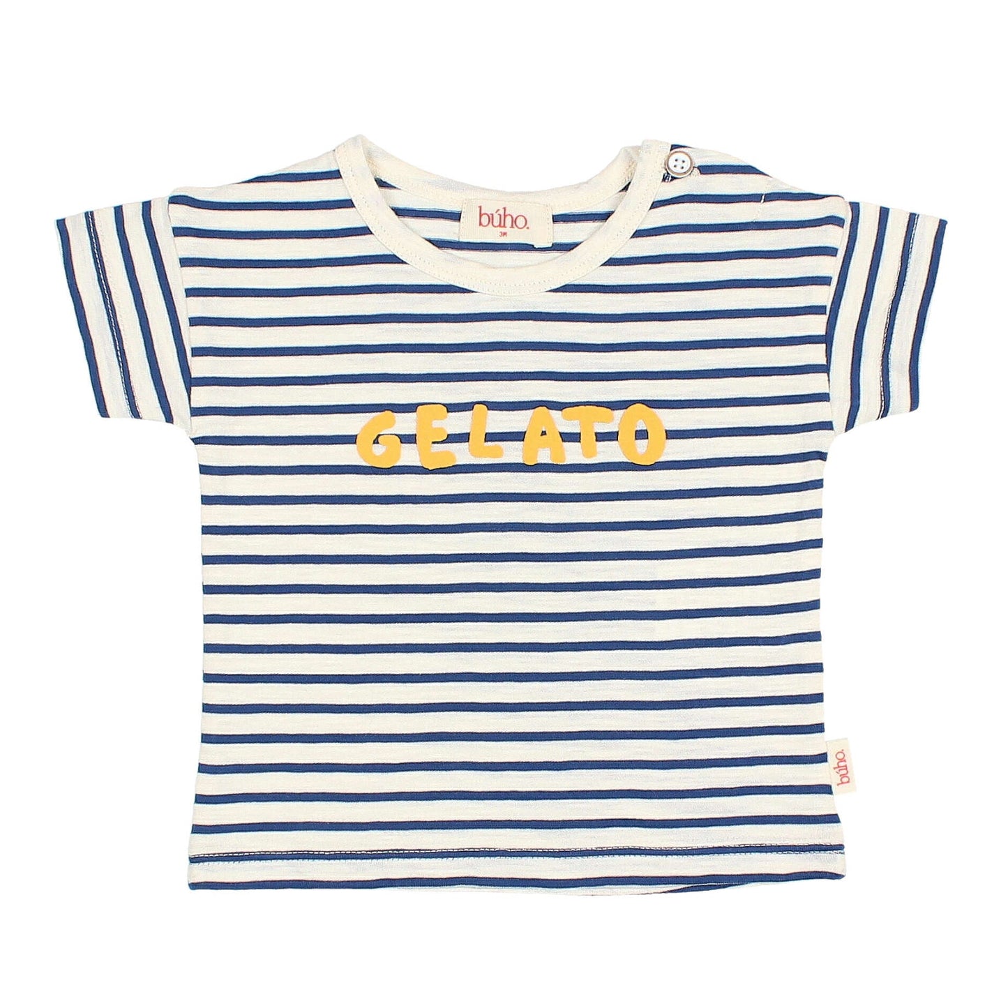 Gestreiftes T-Shirt von Búho, Gr. 3-24 Monate, Farbe: navy