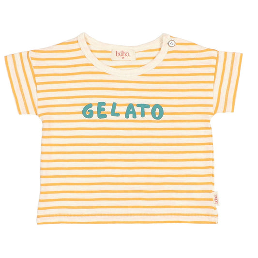 Gestreiftes T-Shirt von Búho, Gr. 3-24 Monate, Farbe: sun