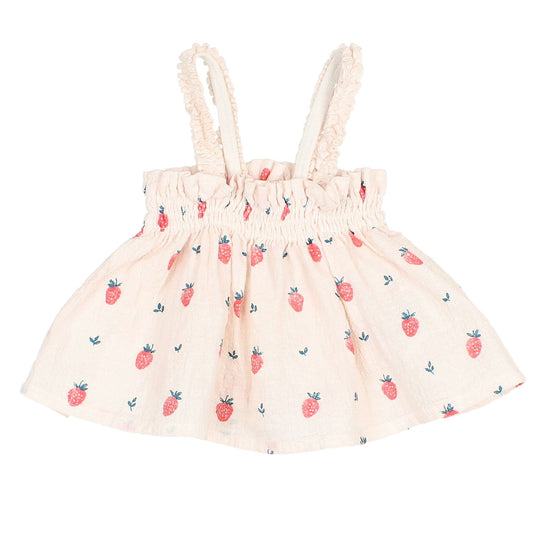 Top mit Erdbeeren von Búho, Gr. 12-24 Monate, Farbe: cream pink
