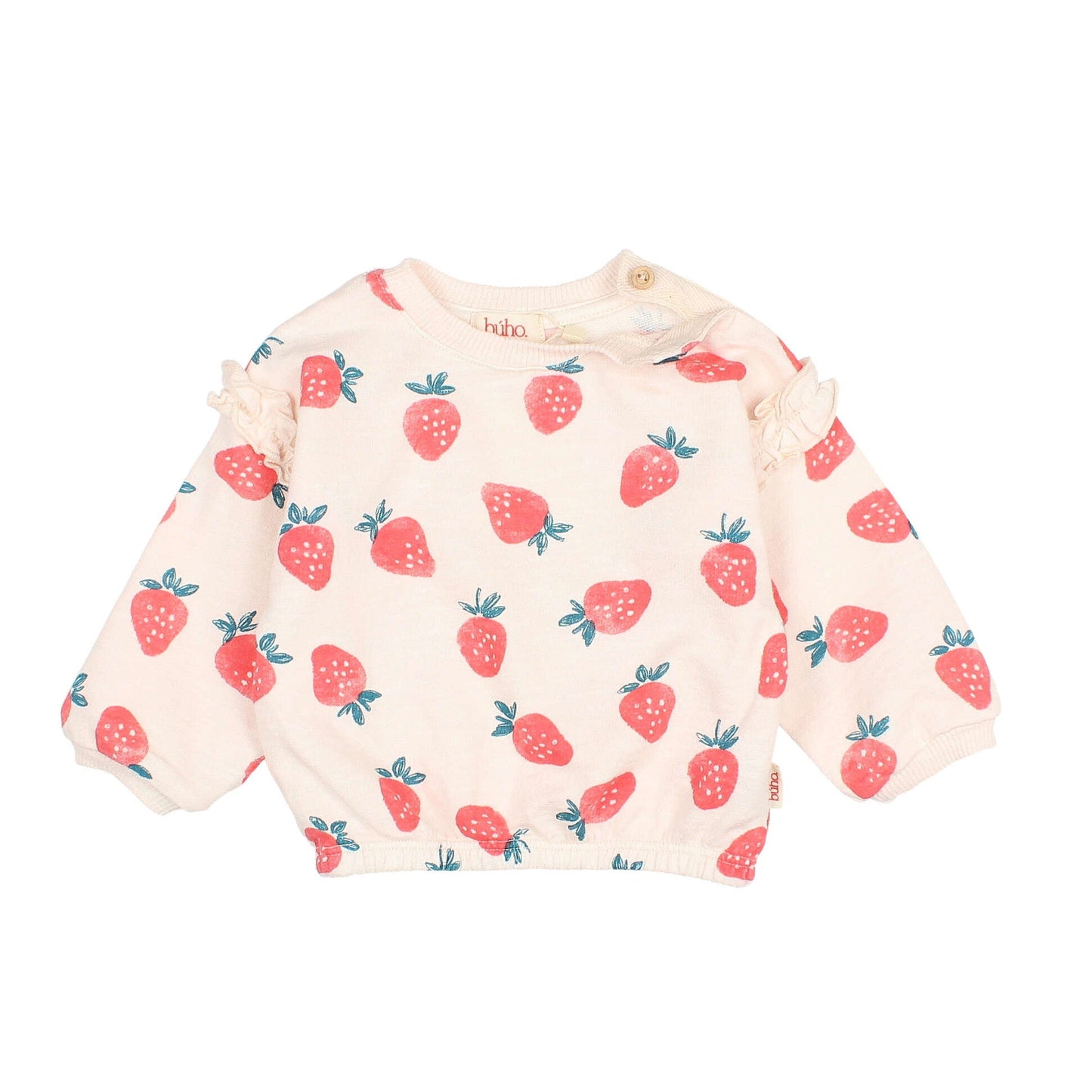 Sweatshirt mit Erdbeeren von Búho, Gr. 3-24 Monate, Farbe: cream pink