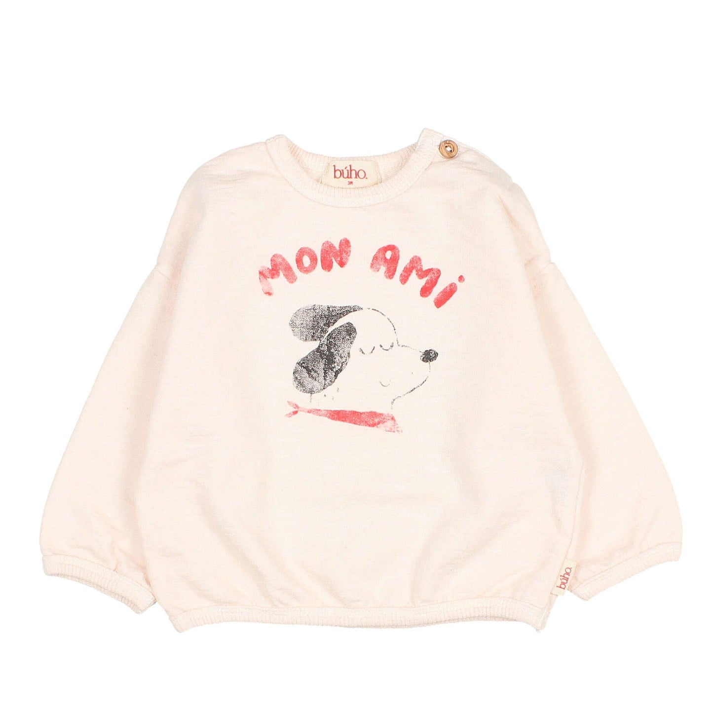Mon Ami Sweatshirt von Búho, Gr. 3-24 Monate, Farbe: cream pink