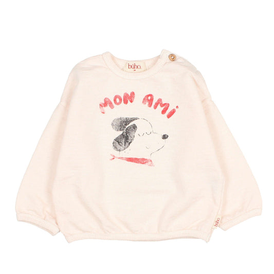 Mon Ami Sweatshirt von Búho, Gr. 3-24 Monate, Farbe: cream pink