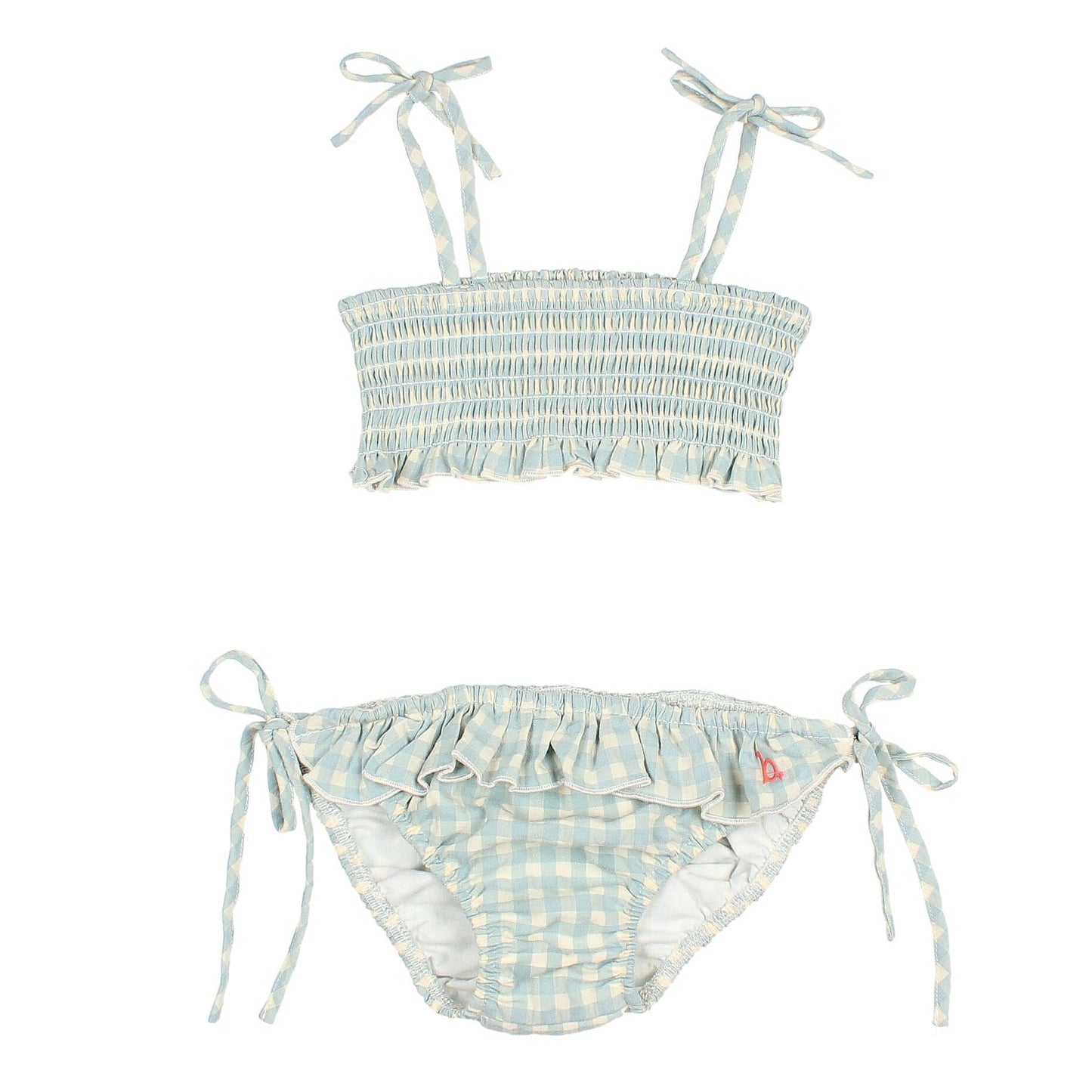 Bikini mit Karomuster von Búho, Gr. 3-8 Jahre, Farbe: aqua