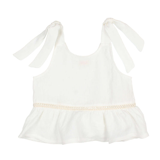 Top aus Leinen von Búho, Gr. 3-8 Jahre, Farbe: white