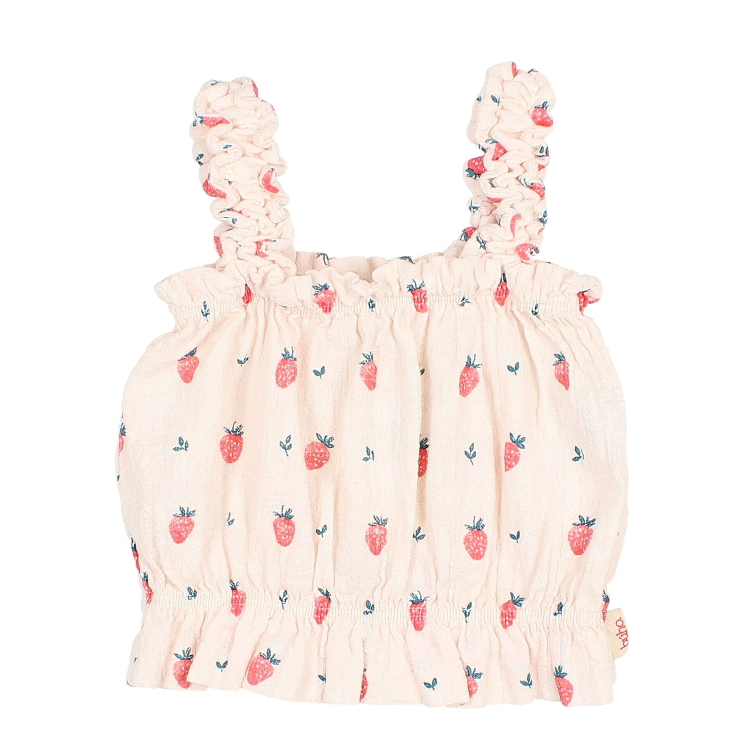 Top mit Erdbeeren von Búho, Hr. 3-8 Jahre, Farbe: cream pink
