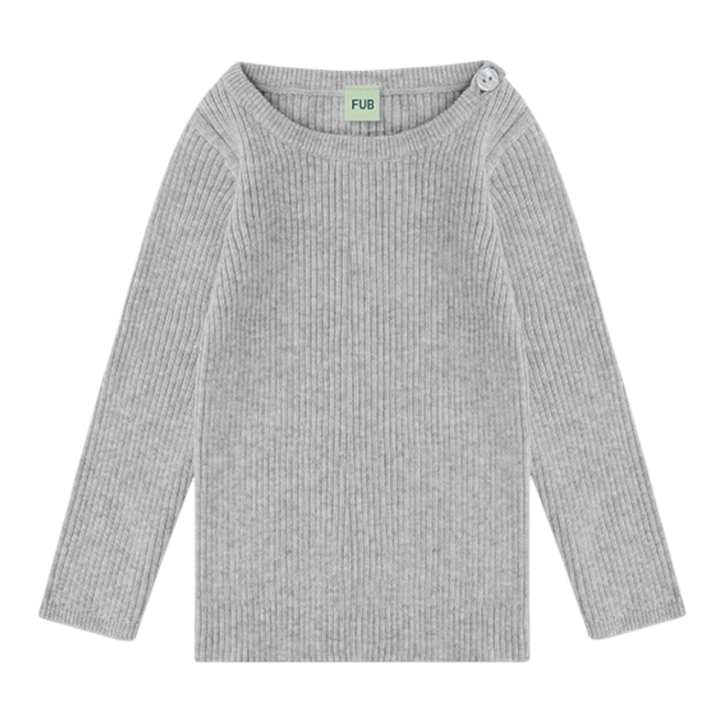 Baby Rib Blouse von Fub, Gr. 62-86, Farbe: light grey melange