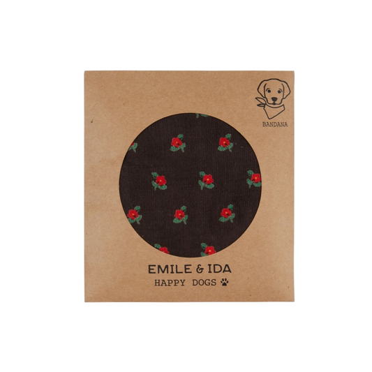 Dog Bandana von Emile et Ida, Poppy noir