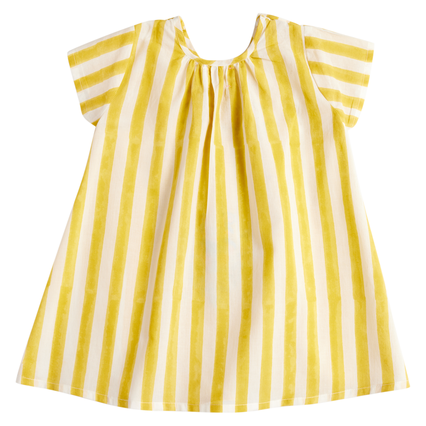 Gestreiftes Kleid von Bonheur du jour Paris, Gr. 4-6 Jahre, Farbe: jaune/ ecru