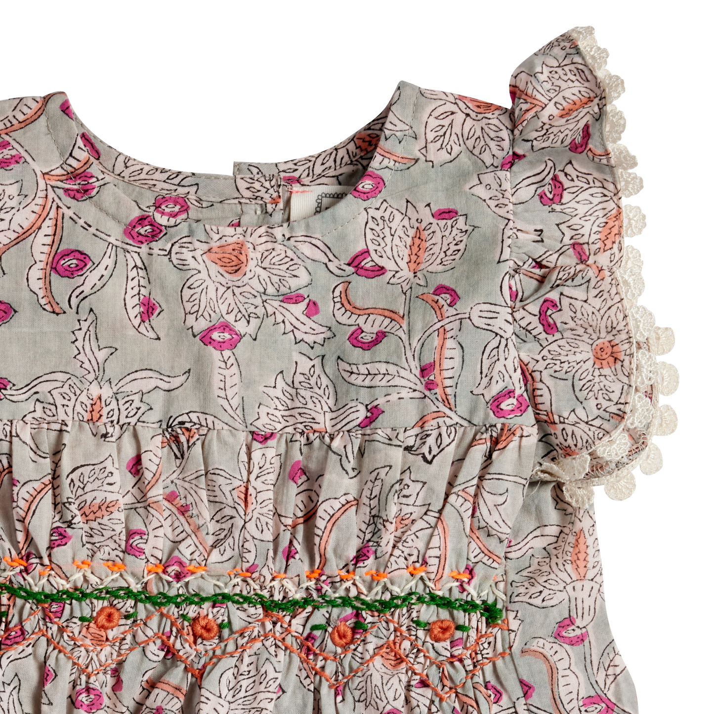 Gesmokter Romper von Bonheur du jour Paris, Gr. 3-24 Monate, Farbe: blue