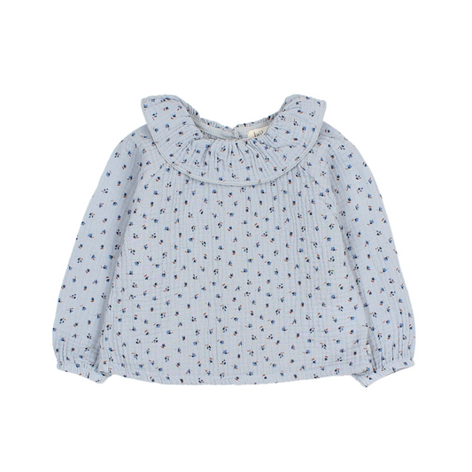 Musselinbluse von Búho, Gr. 3-24 Monate, Farbe: soft blue