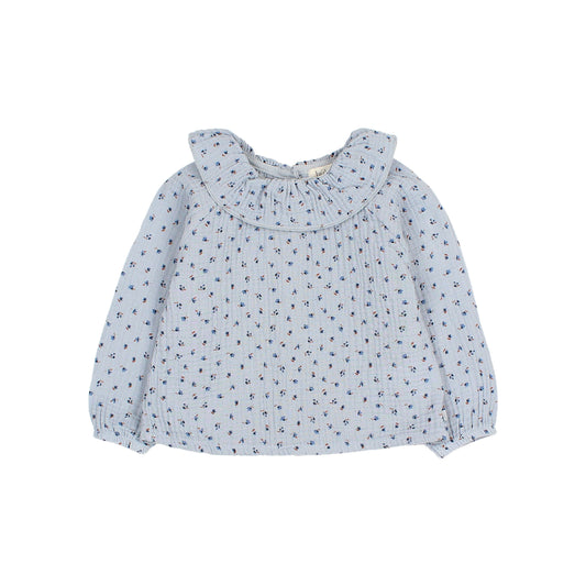 Musselinbluse von Búho, Gr. 3-24 Monate, Farbe: soft blue