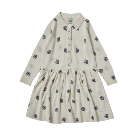 Kleid mit Print aus Merinowolle von Fub, Gr. 100-130, Farbe: ecru/ paisley