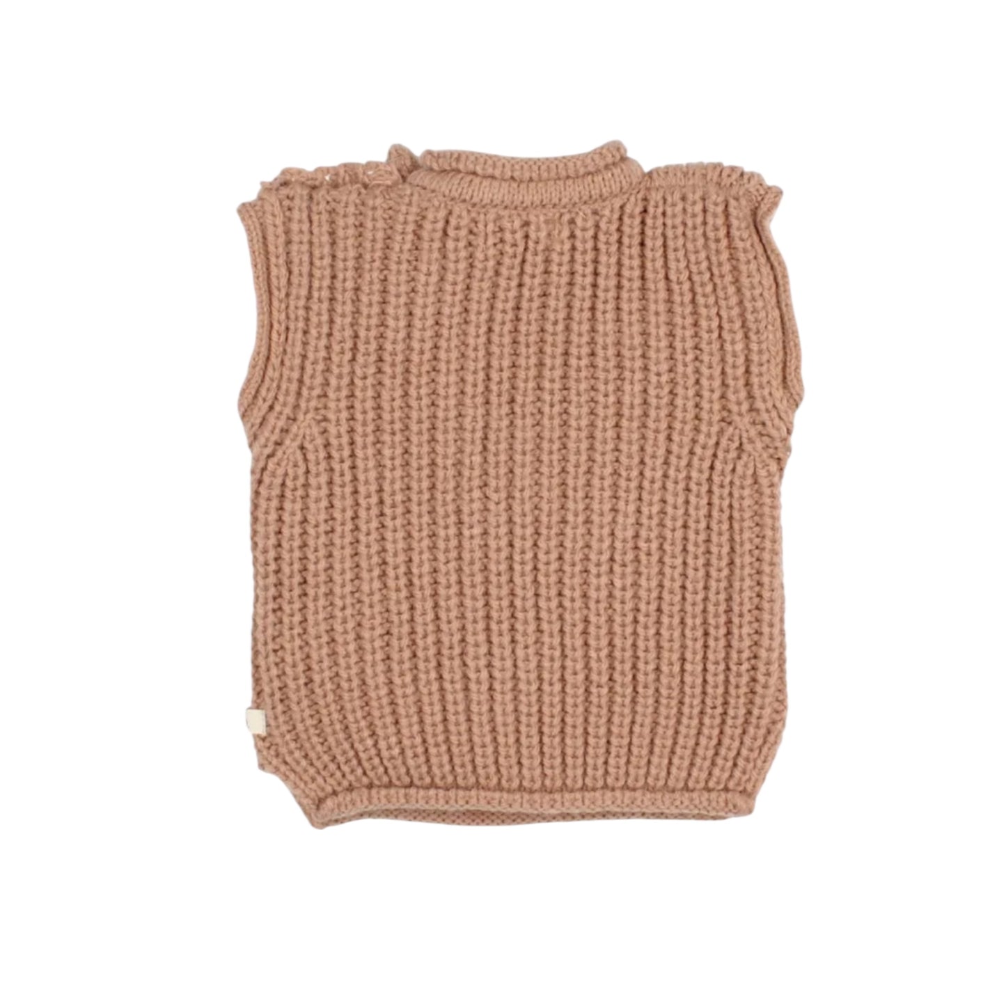 Chaleco jersey de Búho, talla 3-24 meses, color: rosa antiguo