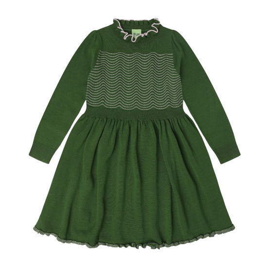 Kleid aus Merinowolle von Fub, Gr. 90-120 Farbe: forest