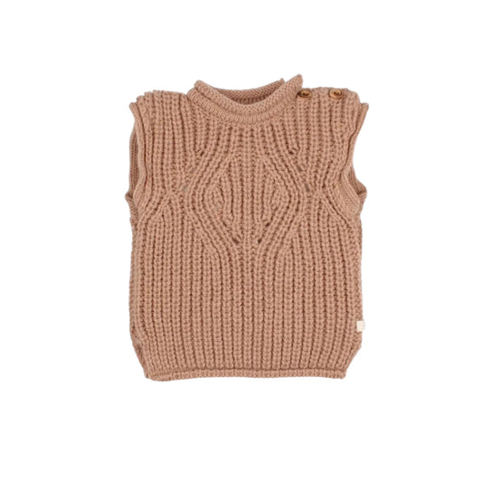 Pullover vest by Búho, size 3-24 months, color: antique rose