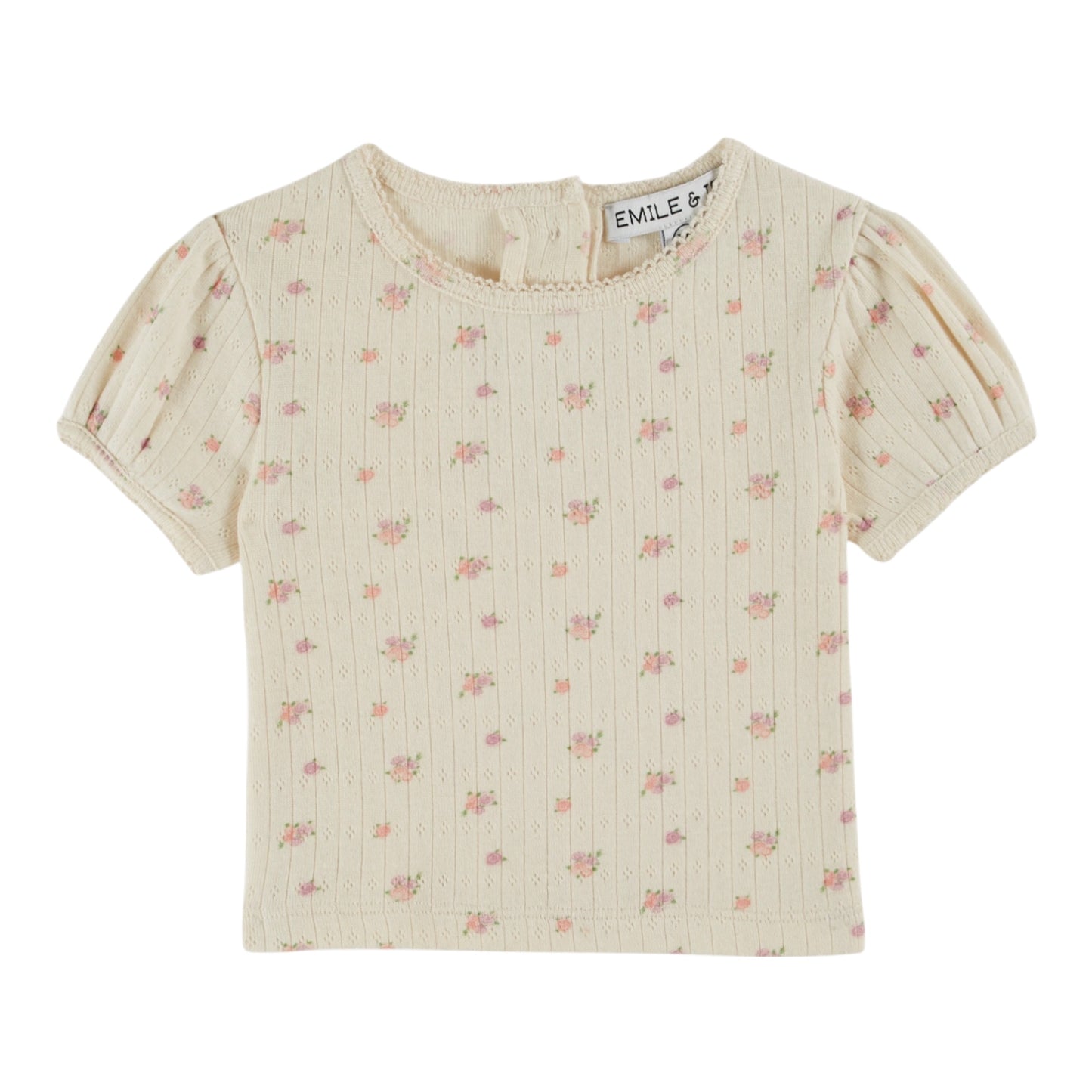 Gemusterte Pointelle T-Shirt von Emile et Ida, Gr. 6-24 Monate, Farbe: fantasia