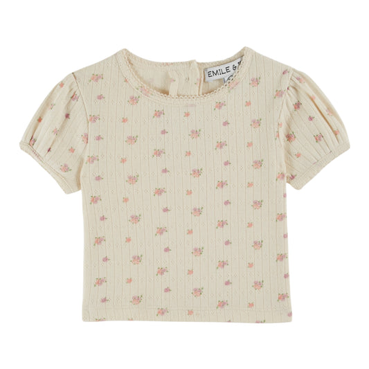Gemusterte Pointelle T-Shirt von Emile et Ida, Gr. 6-24 Monate, Farbe: fantasia