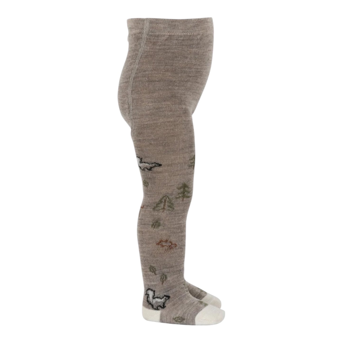 Wollstrumpfhose Wald von MpKids, Gr. 60-90, Farbe: hellbraun melange