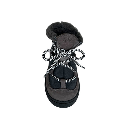 Lammfell-Boots von Pépé, Gr. 23-30, Farbe: anthrazit