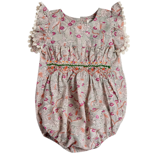 Gesmokter Romper von Bonheur du jour Paris, Gr. 3-24 Monate, Farbe: blue