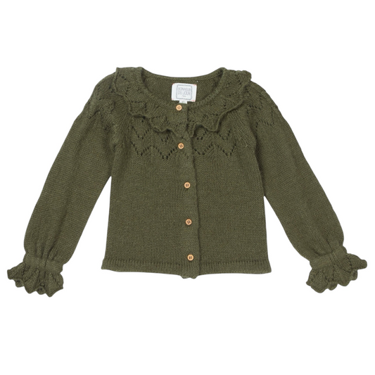 Strickjacke von Bonheur du jour Paris, Gr. 62-92, Farbe: olive