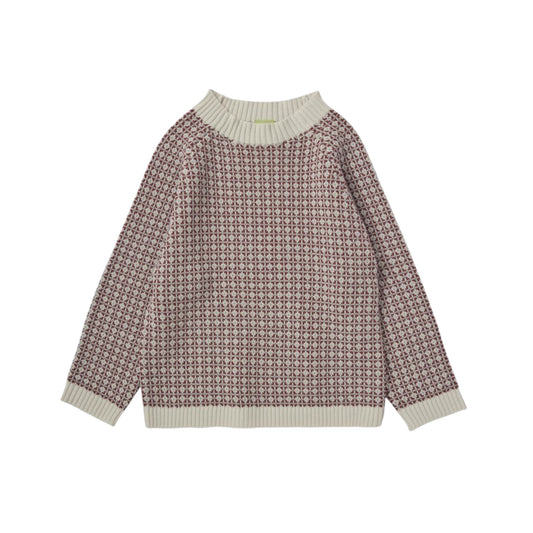 Pullover aus Merinowolle von Fub, Gr. 80-140, Farbe: ecru/ clay/ misty green