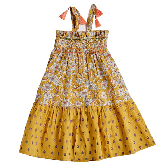 Midi-Kleid von Bonheur du jour Paris, Gr. 4-6 Jahre, Farbe: curcuma