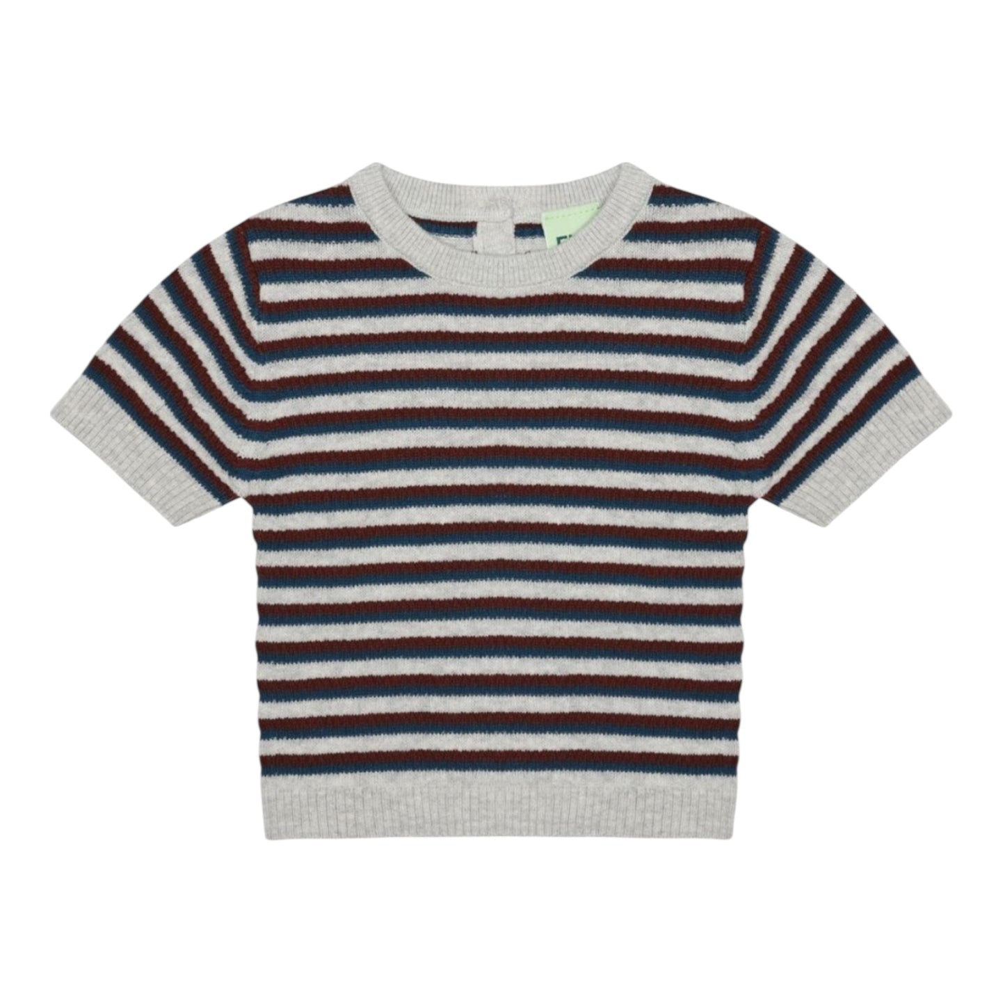 Baby Structure Tee von Fub, Gr. 74-86, Farbe: light grey/melange/ocean