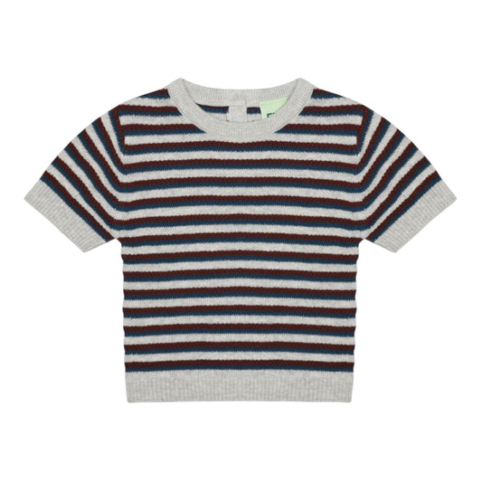 Baby Structure Tee von Fub, Gr. 74-86, Farbe: light grey/melange/ocean