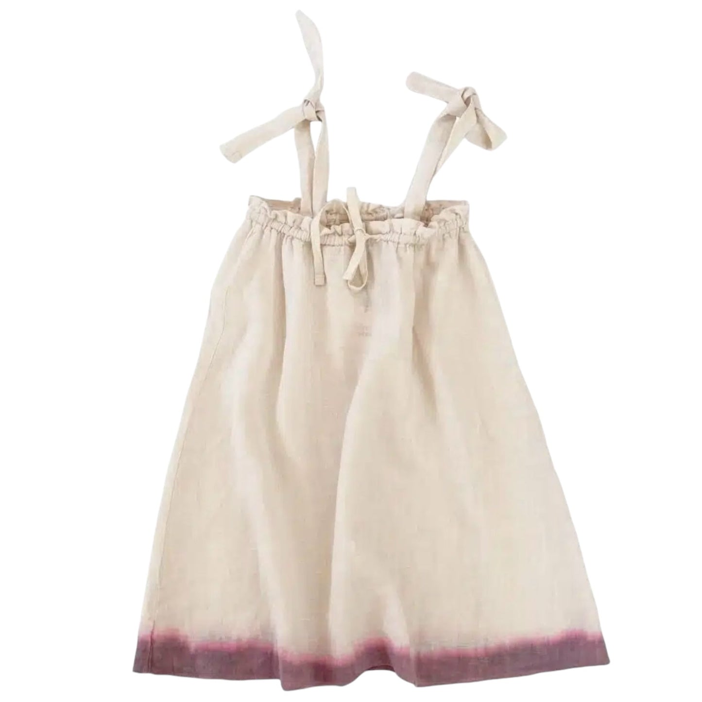 Vestido de lino de Longlivethequeen, talla 6-10 años, color: blanco leche