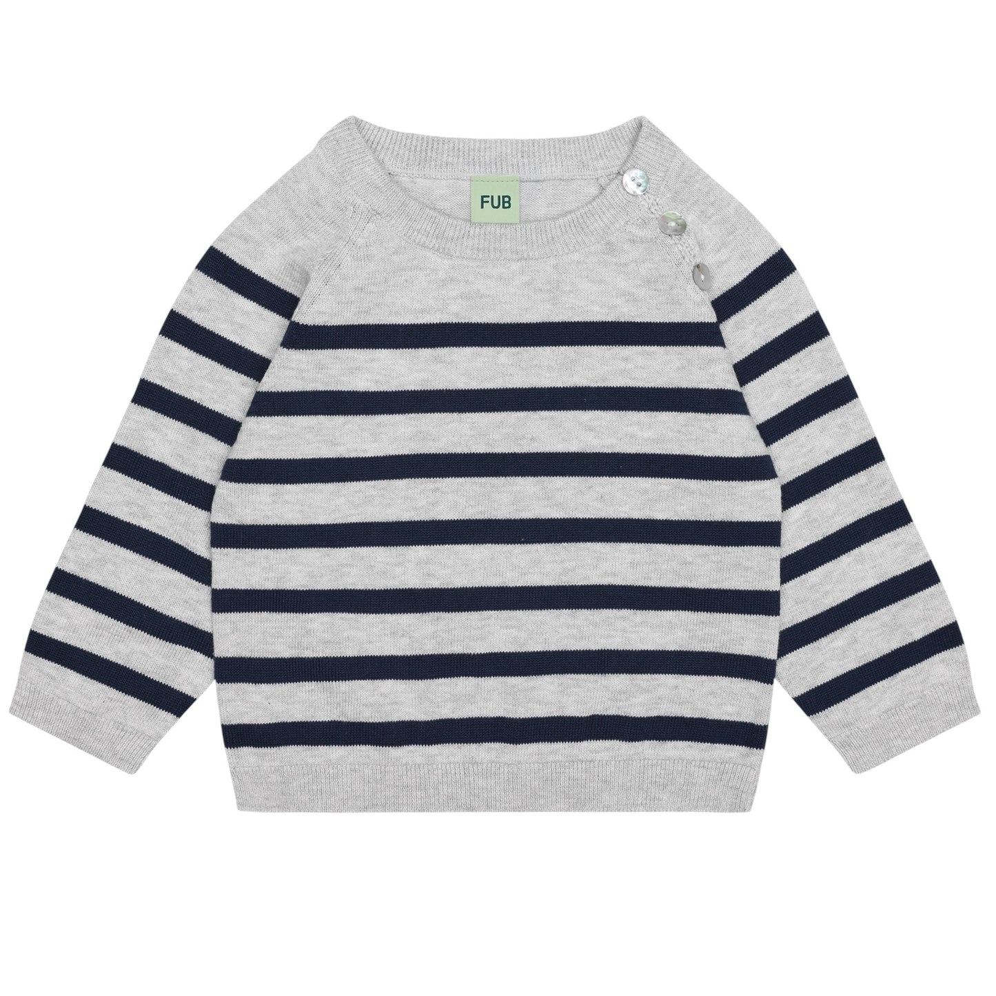 Baby Crew von Fub, Gr. 62-86, Farbe: light grey melange/dark navy