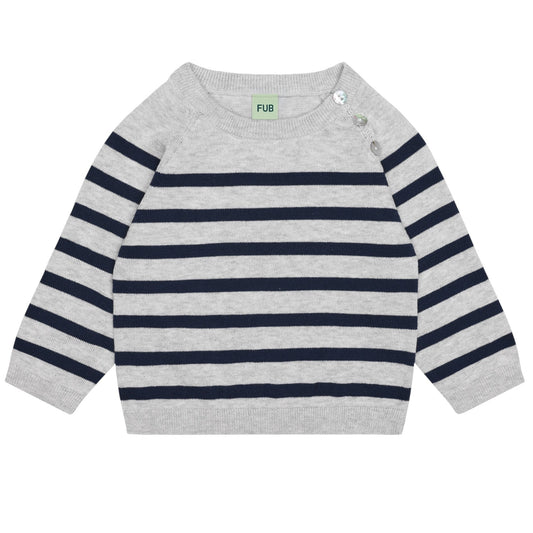 Baby Crew von Fub, Gr. 62-86, Farbe: light grey melange/dark navy