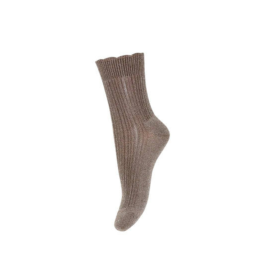 Glitzersocken von mpKids, Gr. 22-39, Farbe: bronze