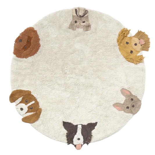 Waschbarer Teppich Dogs von Lorena Canals