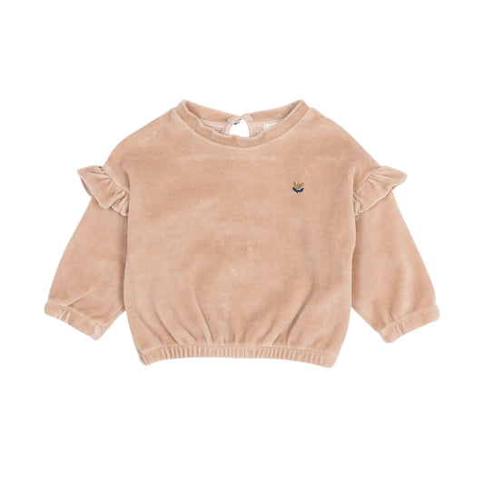 Samt Sweatshirt von Búho, Gr. 3-24 Monate, Farbe: rose