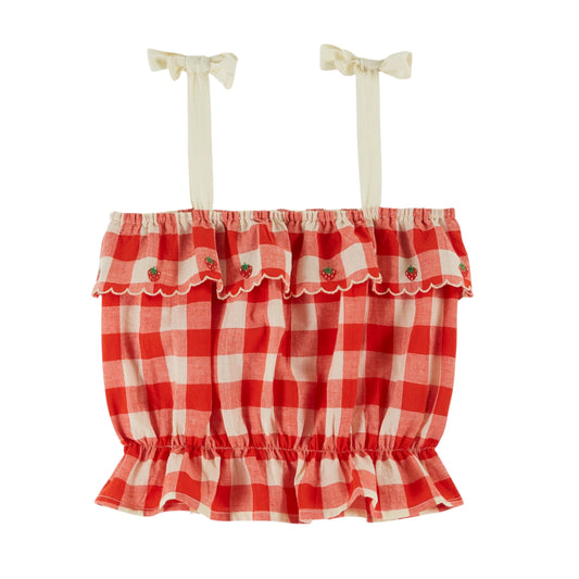 Top kariert von Emile et Ida, Gr. 4-8 Jahre, Farbe: vichy rouge
