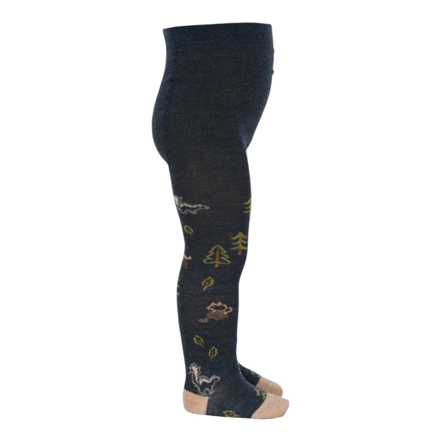 Wollstrumpfhose Wald von MpKids, Gr. 60-90, Farbe: denim melange