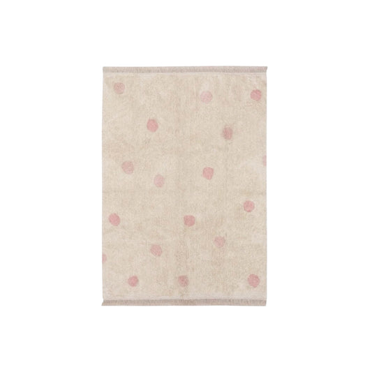 Waschbarer Happy Dots Teppich von Lorena Canals, Natur/ Vintage Nude