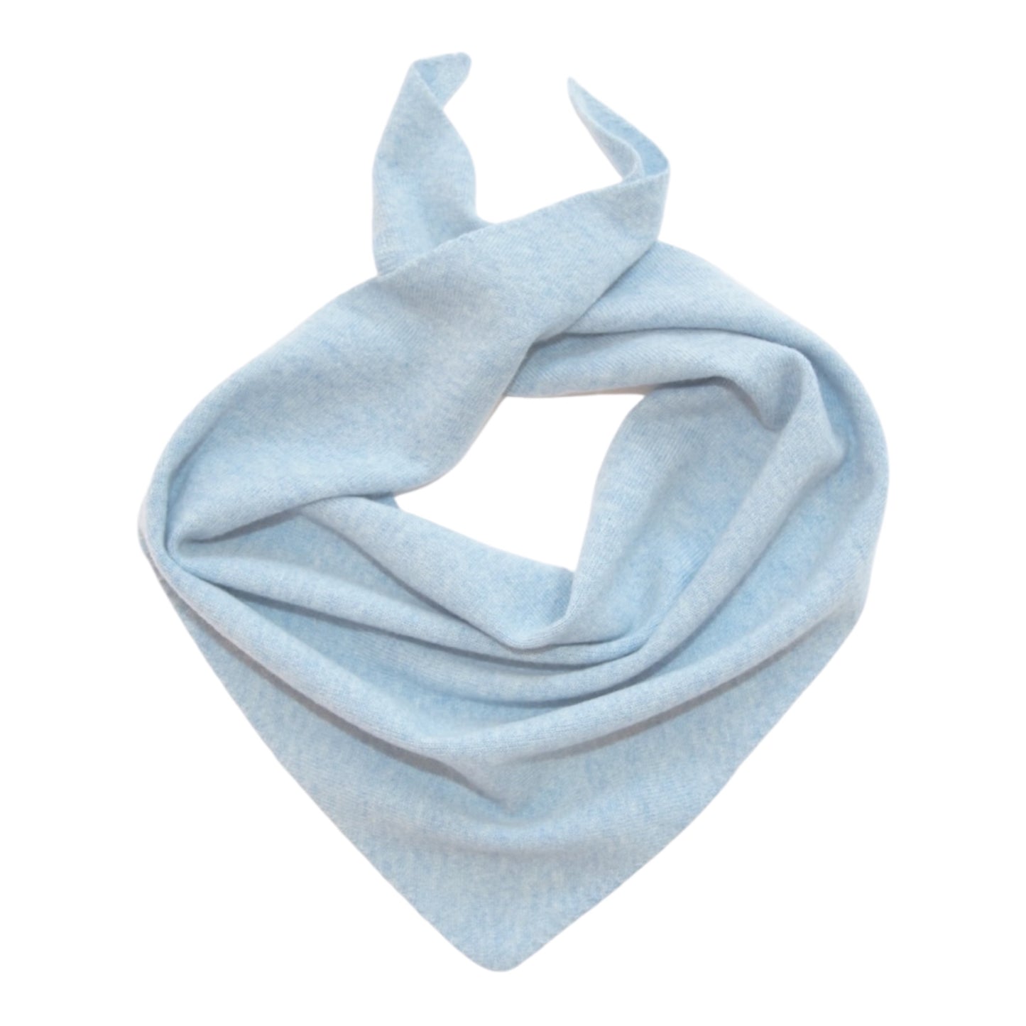 Dreieckstuch „Kim“ von Papa Lobster, 0-12 Monate aus 100% Kaschmir, Farbe:  light blue melange