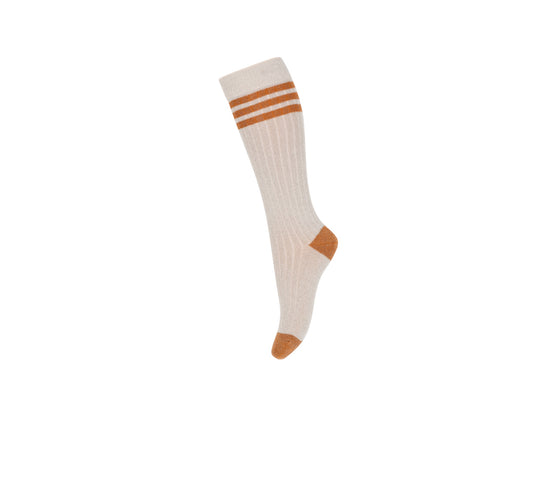 Glitzer Kniestrümpfe von mpKids Gr. 22-36, Farbe: silver